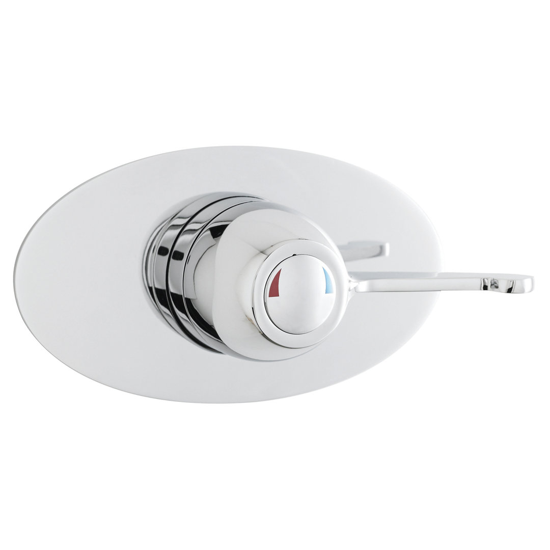 Nuie Single Concealed Thermostatic Shower Valve Chrome 110cm H X 205cm W X 152cm D